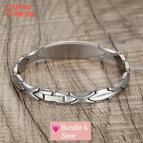 Inspirational Bible Verse Bracelet Stainless Steel Adjustable Christian Gift - Picture 4 of 6